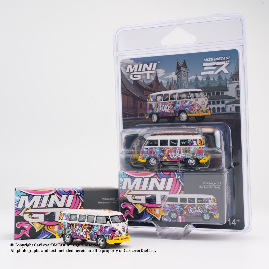 Die Cast Car 1 64 - 미니GT 1:64 폭스바겐 T1 마이크로버스 미즈