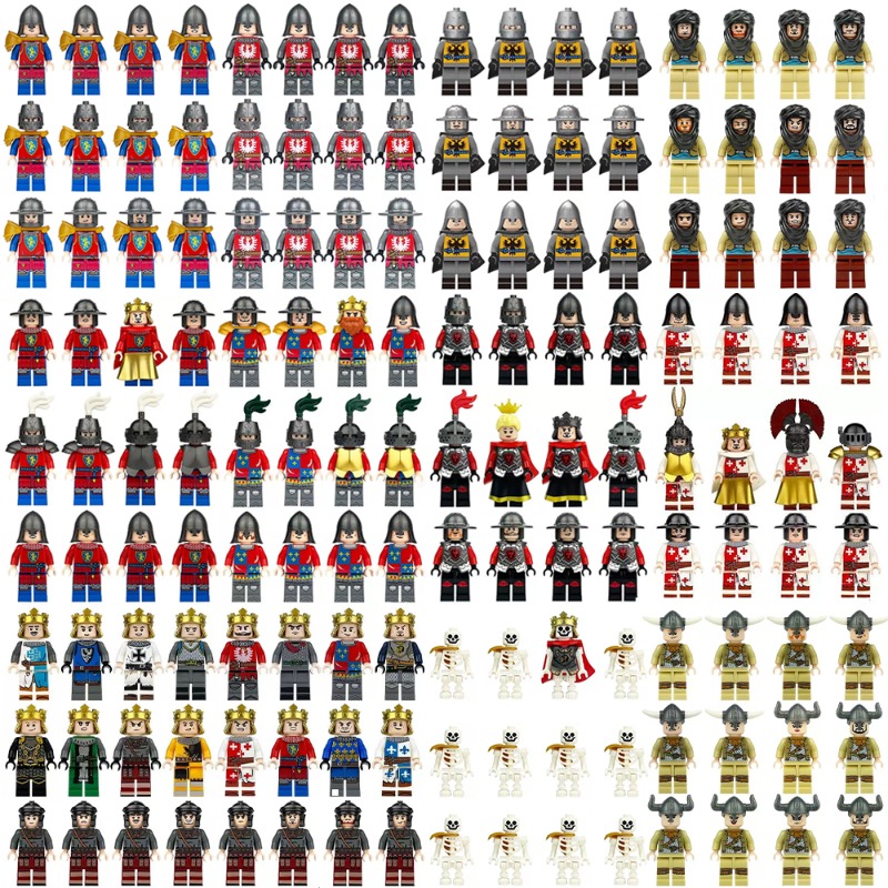 Building Block Mini - 고대 로마 중세 기사들, 블록, 피규어,