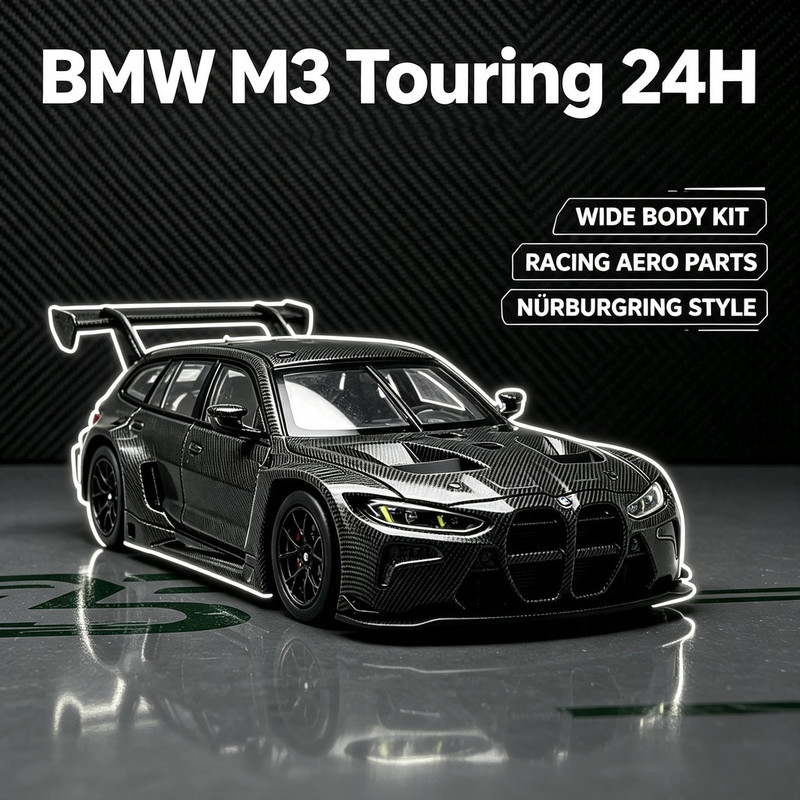 Die Cast Car 1 64 - JiCar 1/64 BMW M3 투어링 24H
