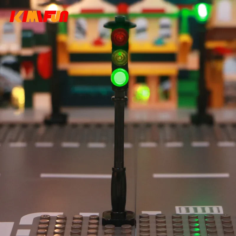 1pcs LED MOC 거리 자동 사이클 교통 신호등  - Lego Set Creator 리뷰 및 가격